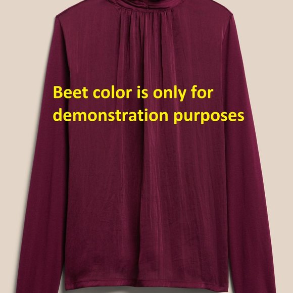 Banana Republic Mixed Media Ruffle Mock-Neck Top - Picture 5 of 11